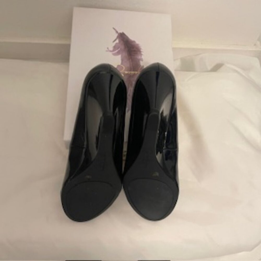 Jessica Simpson Black Patent Leather wedge 9.5M - Picture 2 of 5